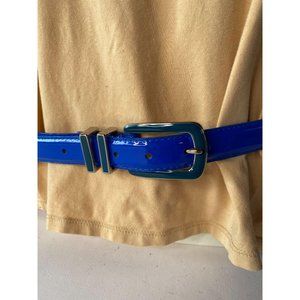 Sapphire Blue Patent Leather Belt Style# 50312P